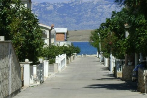 View of the sea from street