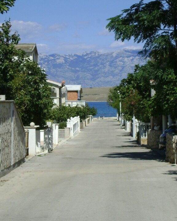View of the sea from street